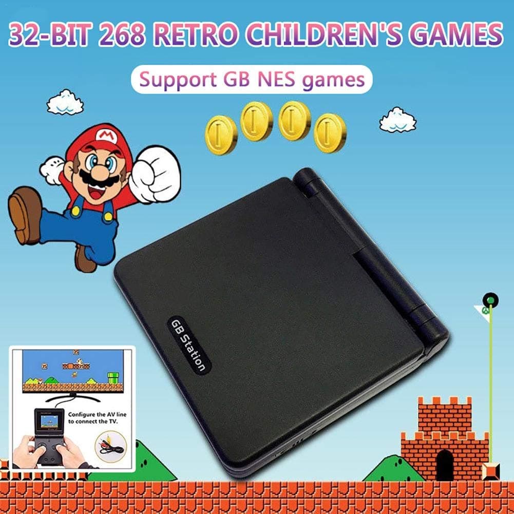 Cracklight 32-bit 268 Retro Children's Game Console Mini GB Handheld Game Machine Can Download GBA Funny Recreational Machine