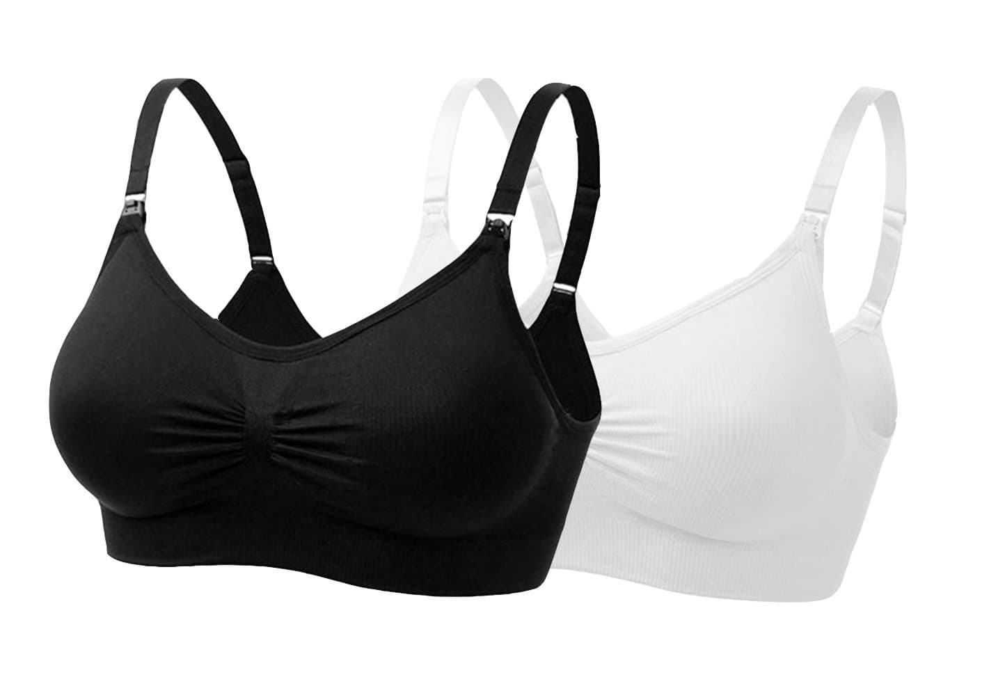 UtopyaUK® Single or Double Pack Seamless Nursing Maternity Bra Padded Breastfeeding Drop Cup Sleep Comfortable Comfort Bra Crop Top Wire Free