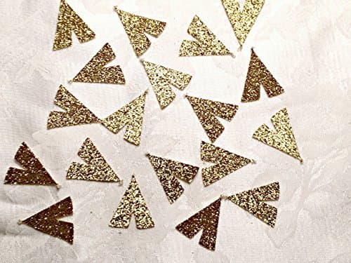 100 Glitter Tribal Party Tee Pee Shaped Confetti Table Decor, MANY COLORS AVAILABLE