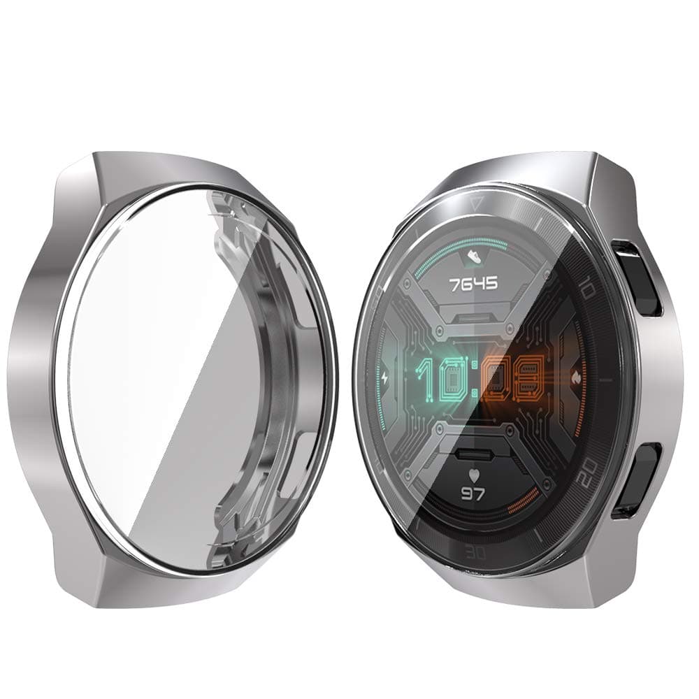 RLTech Case for Huawei Watch GT 2e, Ultra-Thin Silicone Bumper Protector Flexible Case Cover for Huawei Watch GT 2e, Silver