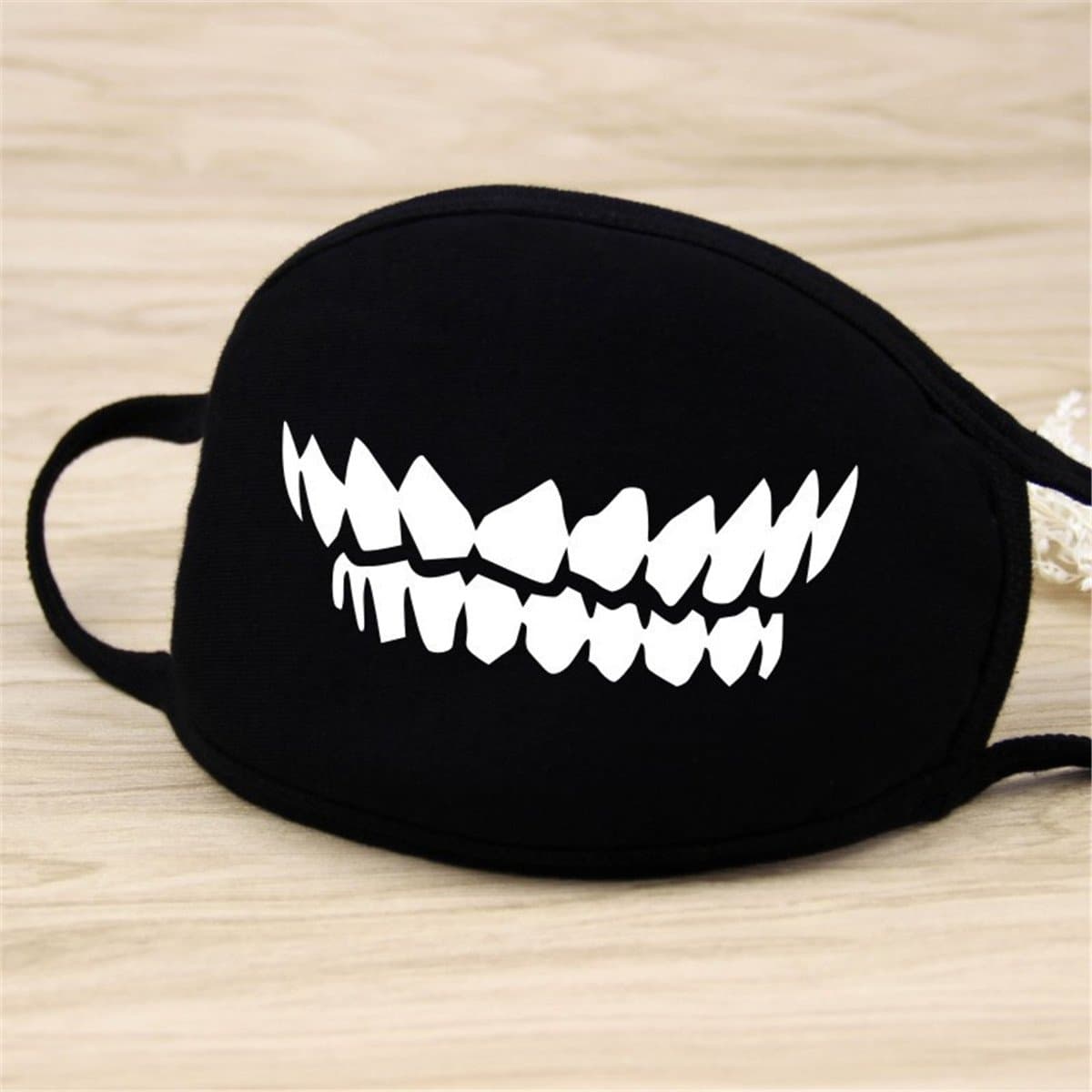 Women Men Anti Dust Mask Cotton Masks Pattern Solid Black Mask Half Face Mouth Muffle for outdoor sports (5)