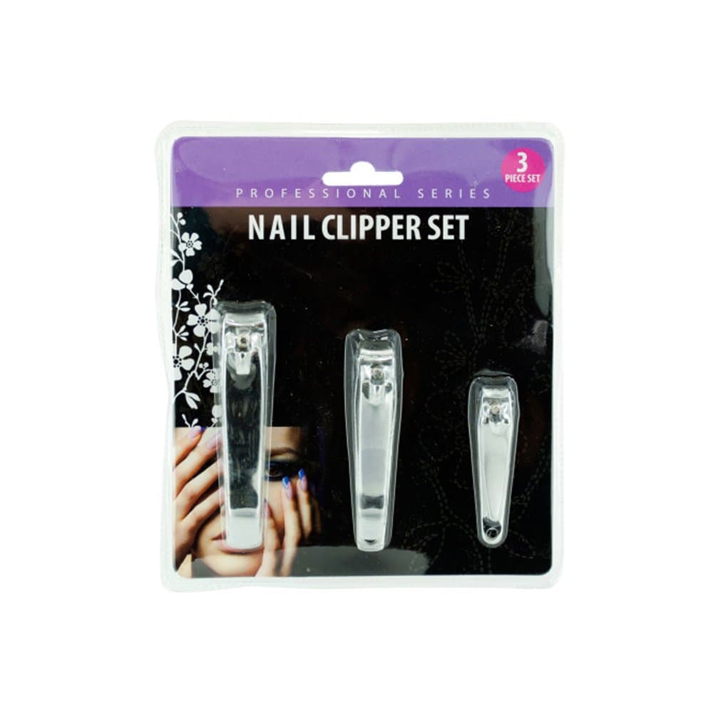 JT Cosmetics Professional 3-Piece Nail Clipper Set - 12 Pack