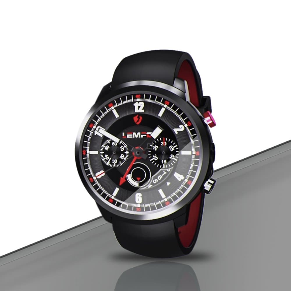 LEMFO Smart Watch LEF2 Android 5.1 Bluetooth Smart Watch Phone ROM 8GB Heart Rate Monitor Pedometer Tracker for Android IOS Iphone Touch Screen Smartwatch Cell Phone 3G WIFI GPS SIM Card with Camera