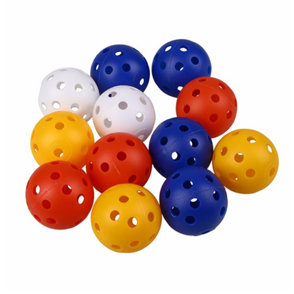 5x Milopon Golf Plastic Hollow Perforated Practice Balls Yellow