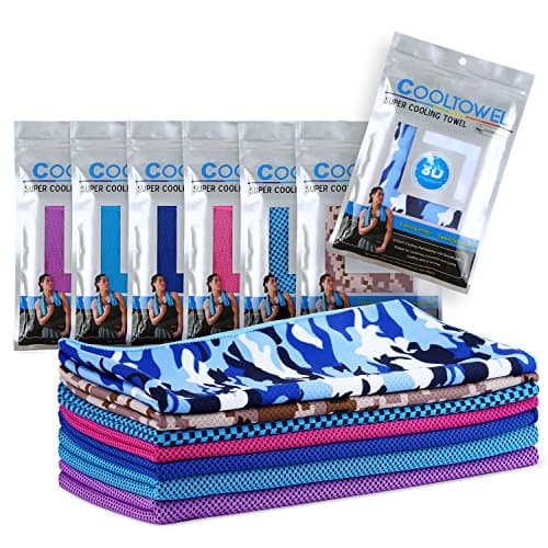 PELLIOT Cooling Towel for Instant Cool Relief Soft Breathable Ice Towel for Gym Yoga and Outdoor Activites (Single-layer White)