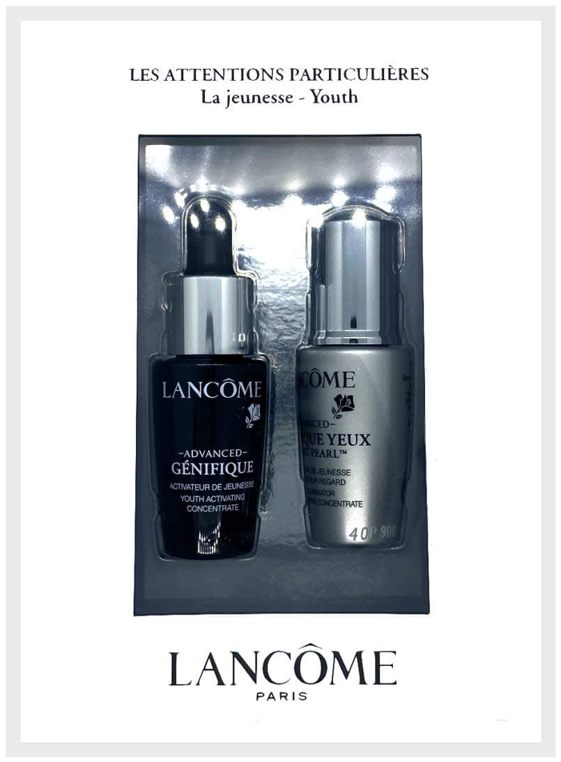 Lancome 2PC Gift SET - Advanced Genifique YEUX - Light PEARL Eye Illuminator Youth Activatiing Concentrate 5 ml & Advanced Genifique e7 ml / 0.23 Fl Oz Youth Activating Concentrate Skin Looks Younger