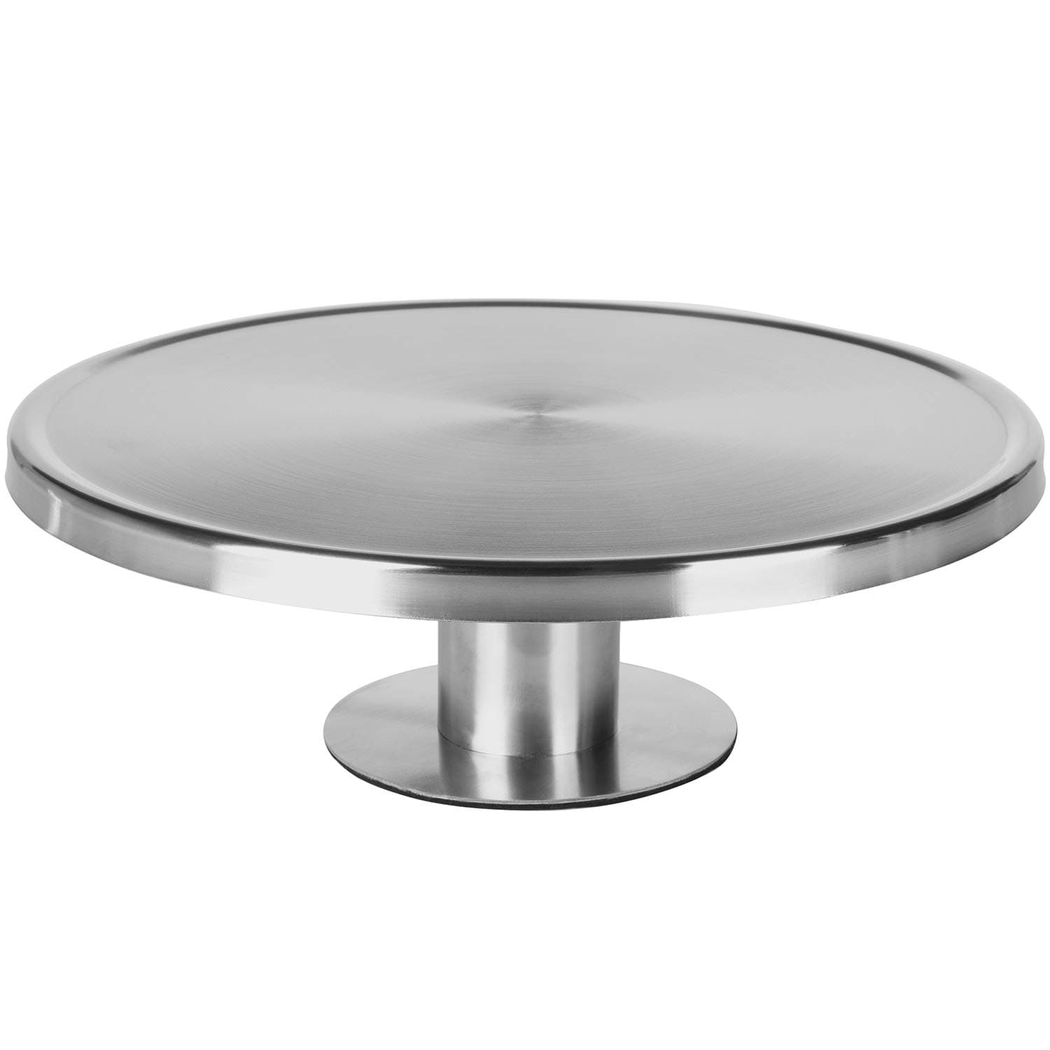 Round Cake Stand with Base, Stainless Steel, Diameter 28 x 8.5 cm, Cake Plate, Cake Plate, Cake Stand