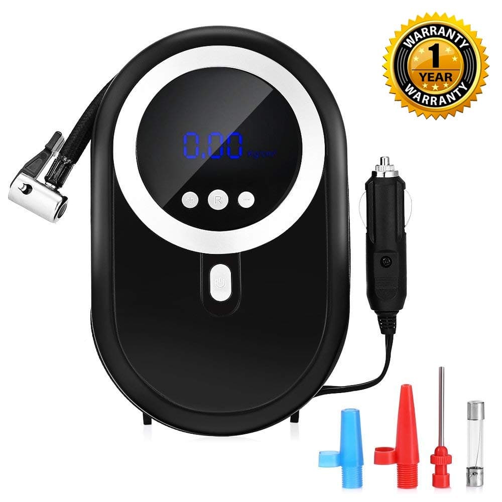 amiciAuto Auto Cut Digital Inflator Tyre Air Pump for Car and Bikes, Power 120W, 12V (Inflator)