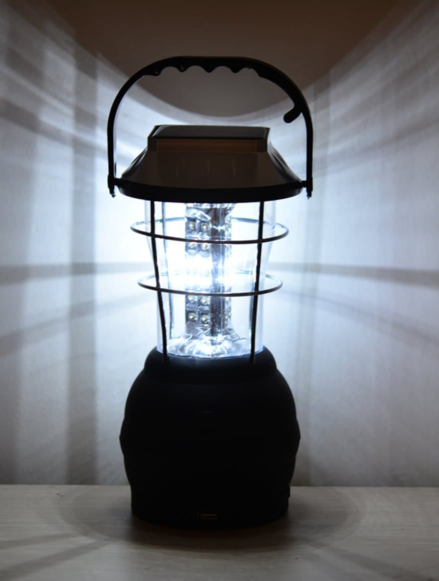 Wakrays 36 LED Super Bright Solar Powered Lantern for Outdoor Camping (Black)