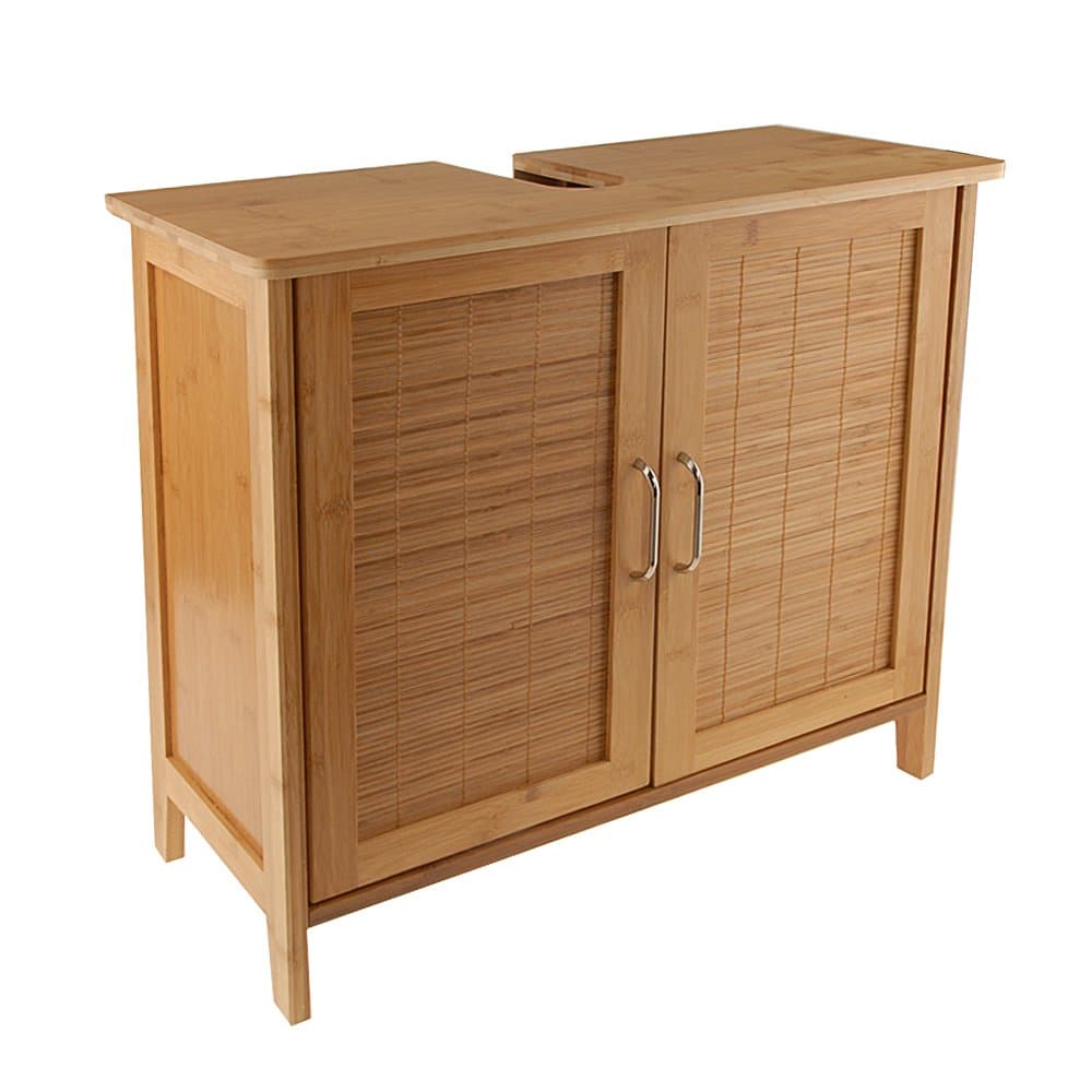 LIMAL 27 x 60 x 60 cm, adjustable einlegeboden| PART Backboard Bamboo Under Basin Storage Unit/Cut-Out For Siphon