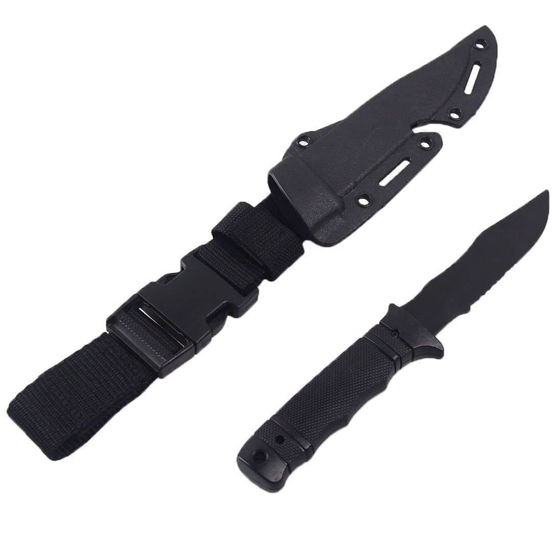 Toonol Tactical Rubber Knife Military Training Dagger Cosplay Funning War Game Knife Props Blade Rubber Fake Knives with Scabbard/Sheath