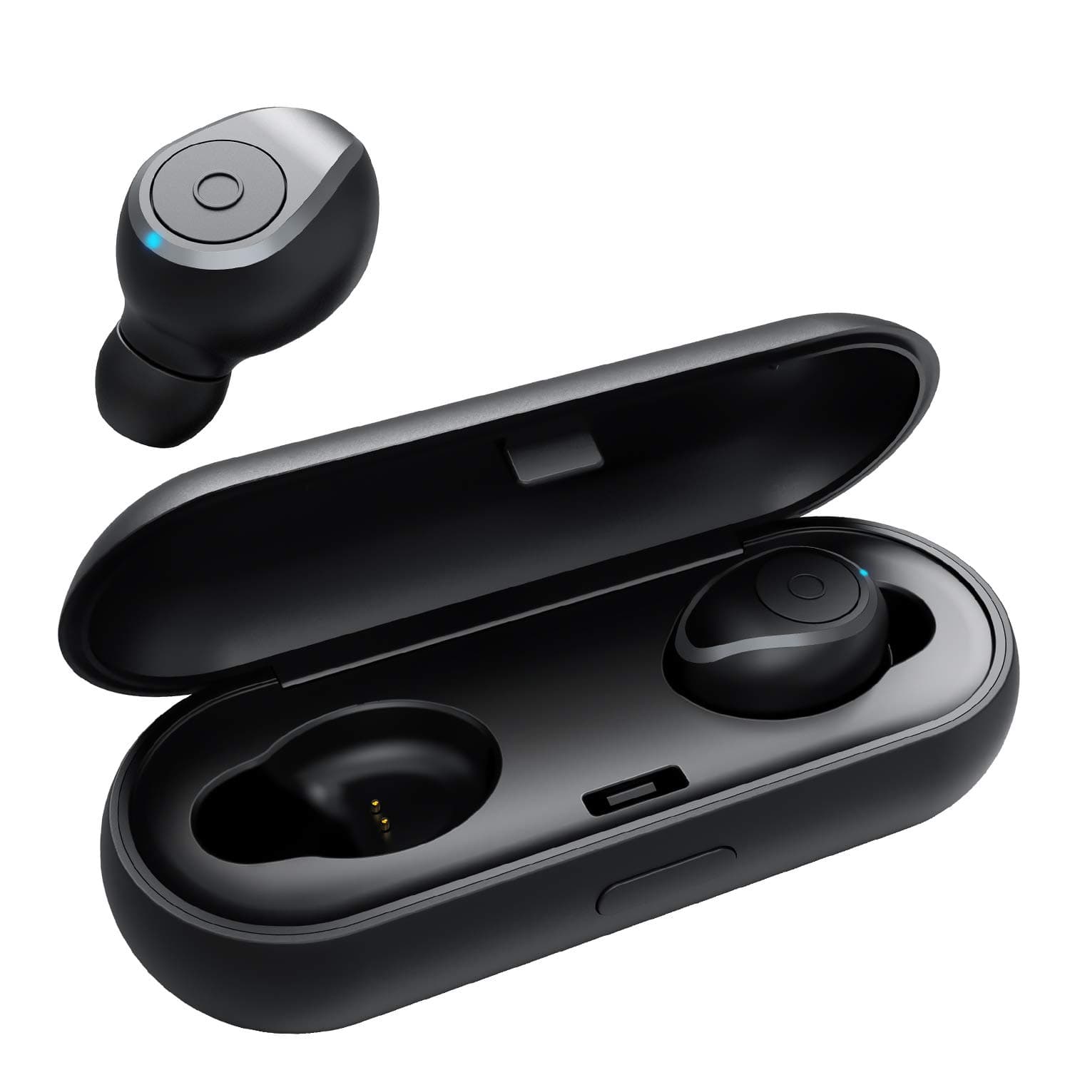 Bluetooth Earbuds Wireless Headphones, Linpa 5.0 True Wireless Earphone 20H Playtime, HiFi Stereo Mini in-Ear Earbuds w/Mic, Auto Pairing, Noise Cancelling, Single &Couple Ears Modes for Cellphone