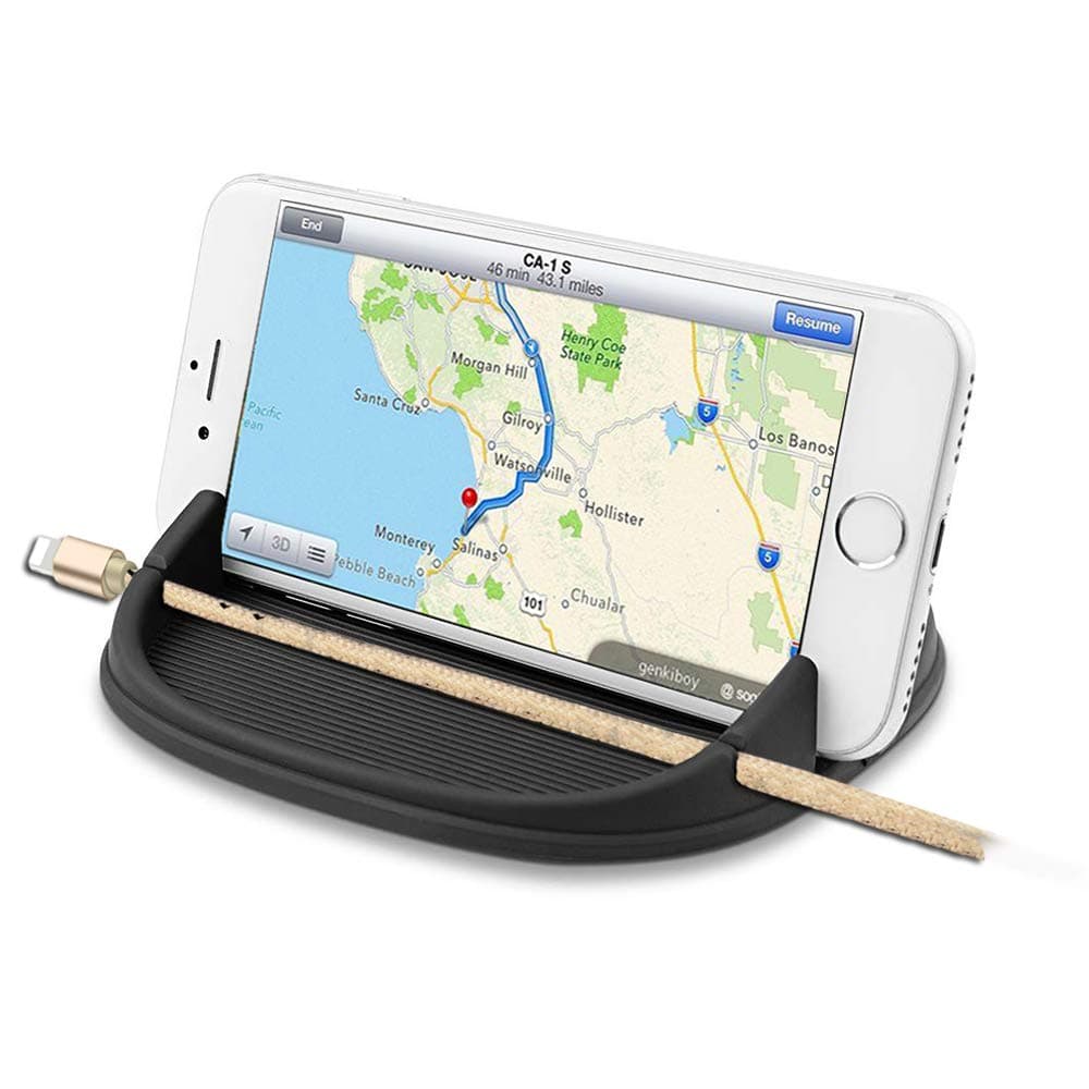 KHTONE Cell Phone Holder for Car, Car Phone Dashboard Pad Mat, Anti-Slip HandFree Car iPhone Mounts, Car Accessories Cell Phone Holder Compatible with Samsung, Android Smartphones, GPS Devices