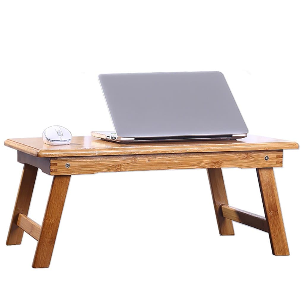 JHZDZ Table Wood Computer Desk Bed Fold Lazy Portable Notebook Small Desk Portable Small Table (Size : 80 * 50 * 34cm)