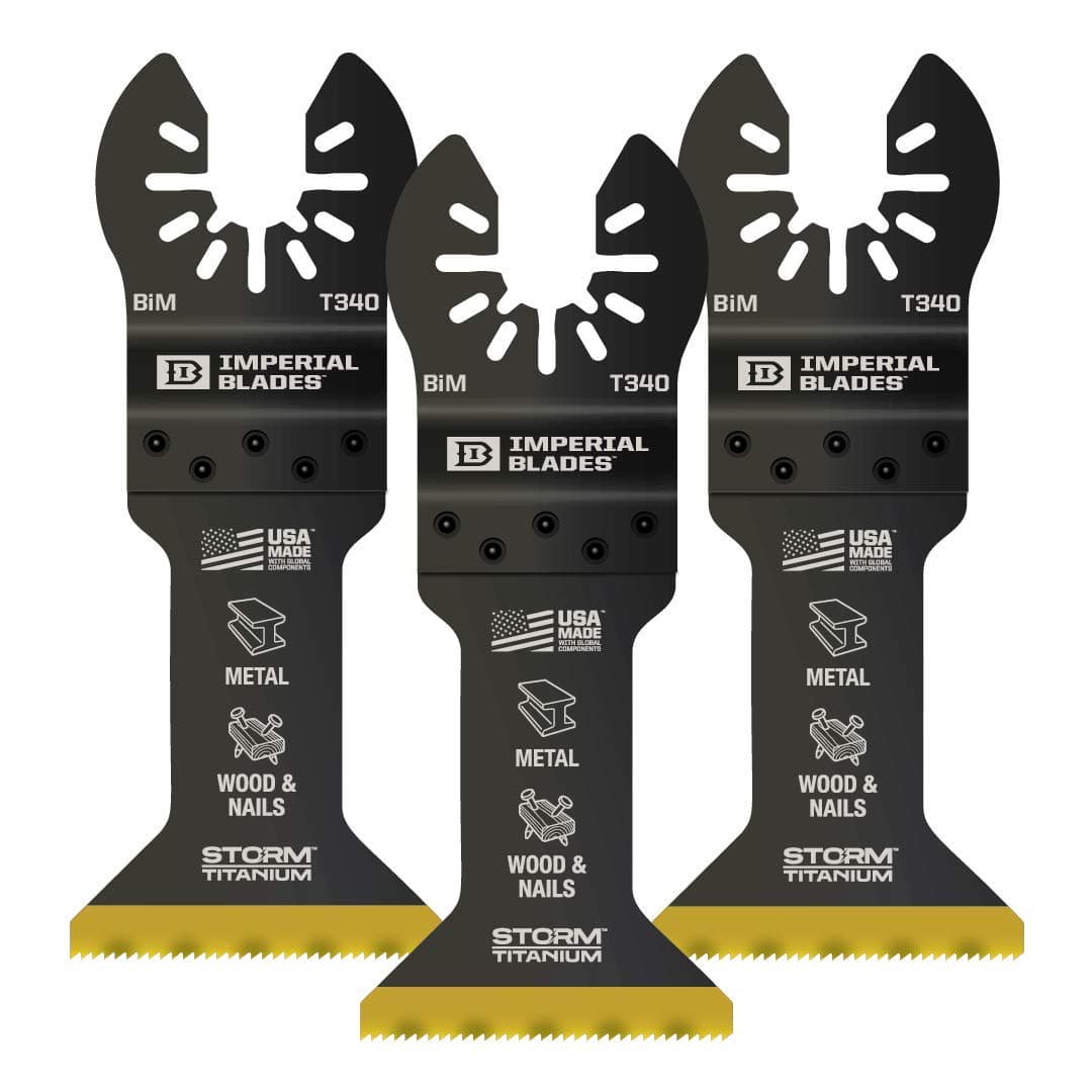 Imperial Blades IBOAT340-3 One Fit 1-3/4" Multi-Material Storm Titanium Metal/Wood Blade, 3PC