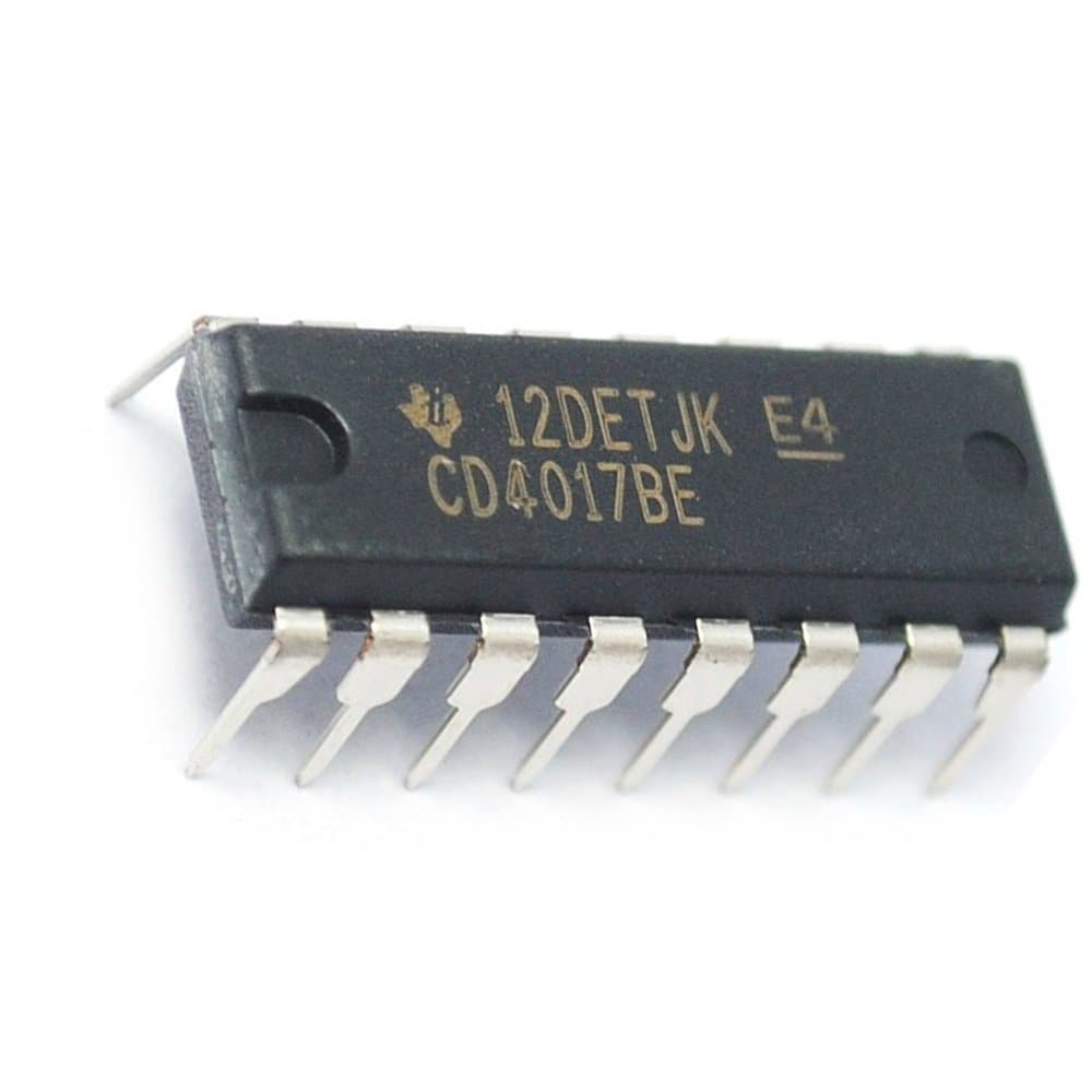 Texas Instruments CD4017BE CD4017 CMOS Decade Counter with 10 Decoded Outs (Pack of 3)