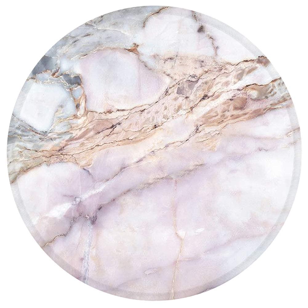 Nakapa Mouse Pad,Anti Slip Rubber Round Mousepads Desktop Notebook Mouse Mat for Working and Gaming(A-Marble Pink)