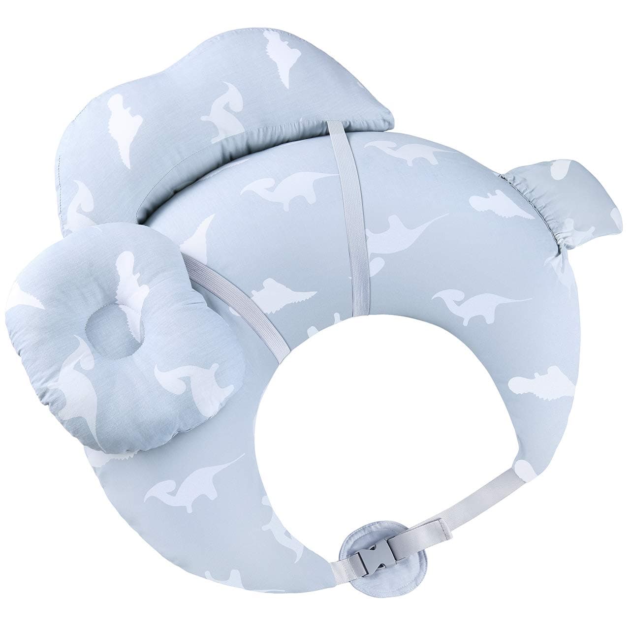Breast Feeding Pillows for Babies, OMORC Nursing Pillows for Breastfeeding, 100% Pure Cotton Baby Nursing Pillows, Waterproof Baby Lounger Pillow with Detachable Headrest & Backrest