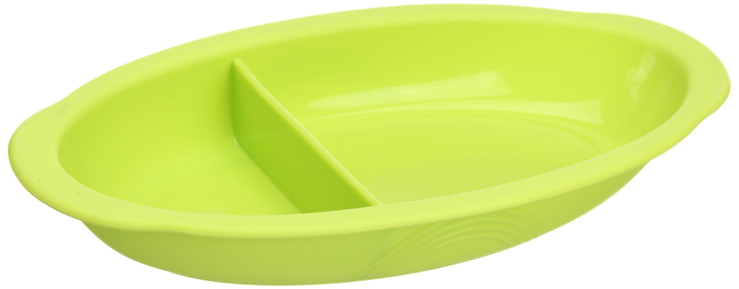 Lexnfant Silicone Baby Oval Plate (green)