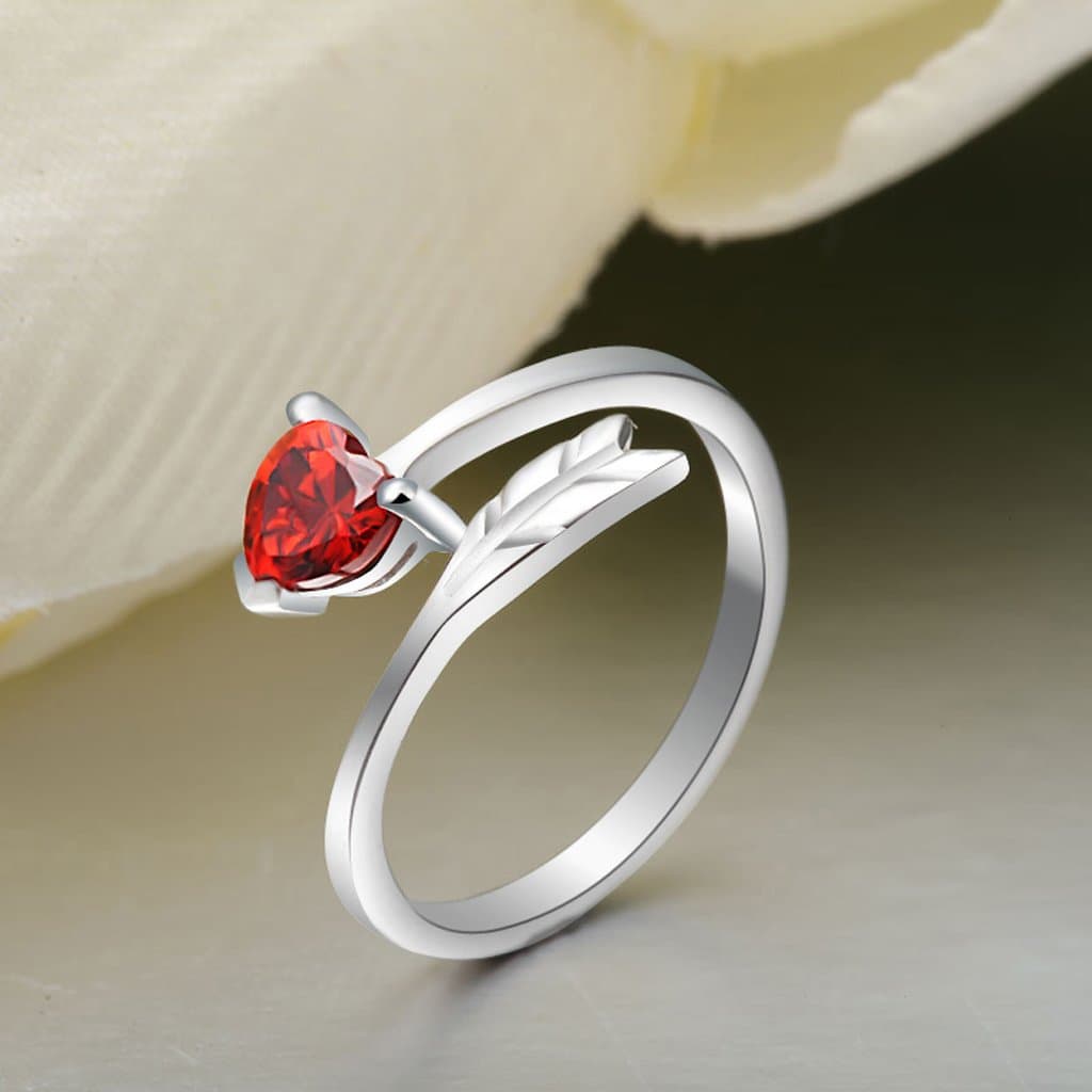 Rings Female Cupid's Arrow S925 Silver Ring Women's Open Ring Silver Jewelry Adjustable Silver