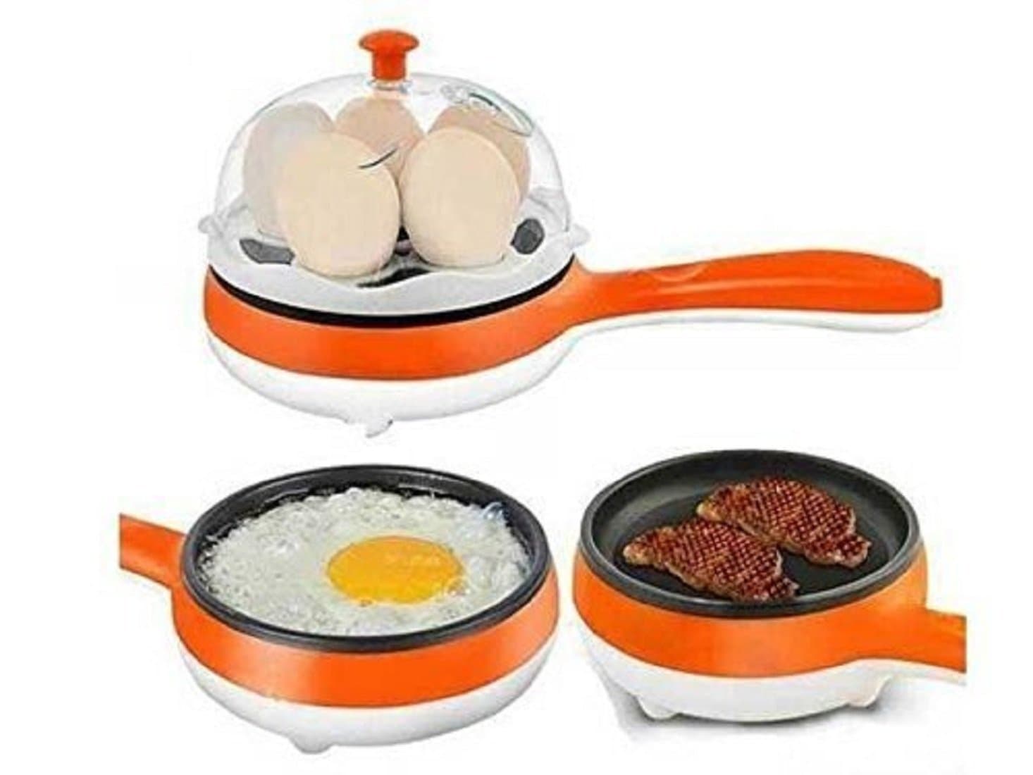 JAPP Compact and Versatile Egg Boiler + Non-Stick Electric Frying Pan