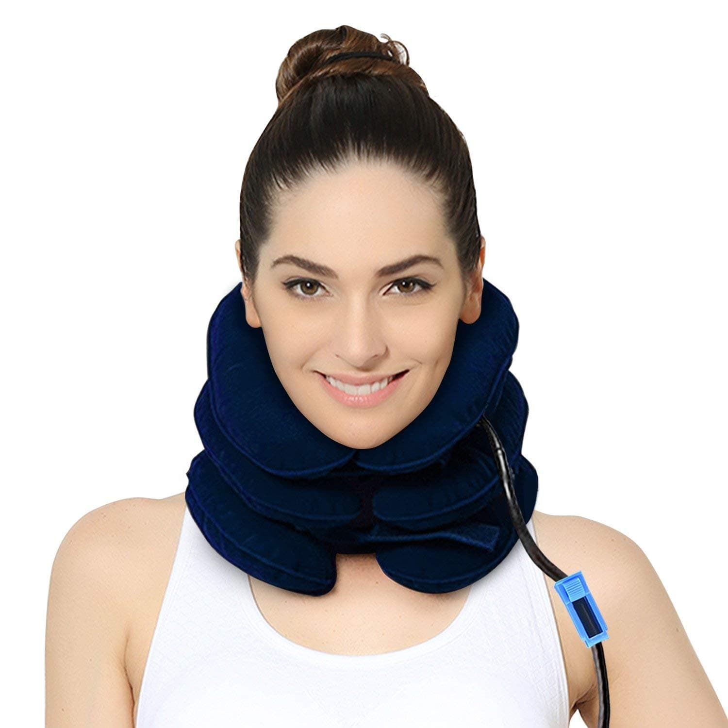 P PURNEAT Cervical Neck Traction Device Inflatable & Adjustable Neck Stretcher Collar for Home Traction Spine Alignment 【2019 Upgraded Version】 Pillow Office