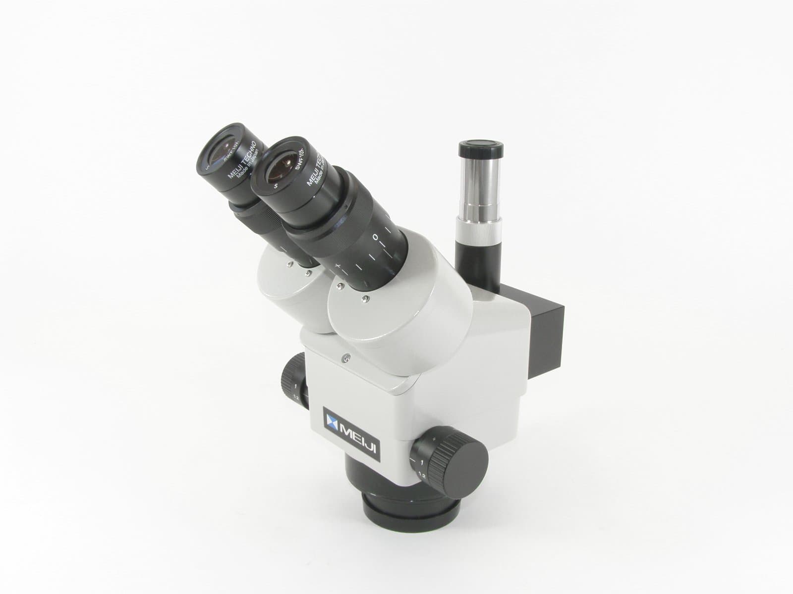 Meiji Techno EMZ-8TR Trinocular, Stereo Head With Side-Control Zoom Optics 0.7x To 4.5x