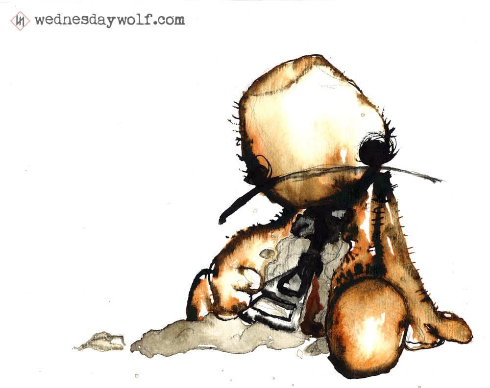 Wednesday Wolf Sackboy Suicide 8.5"x11"