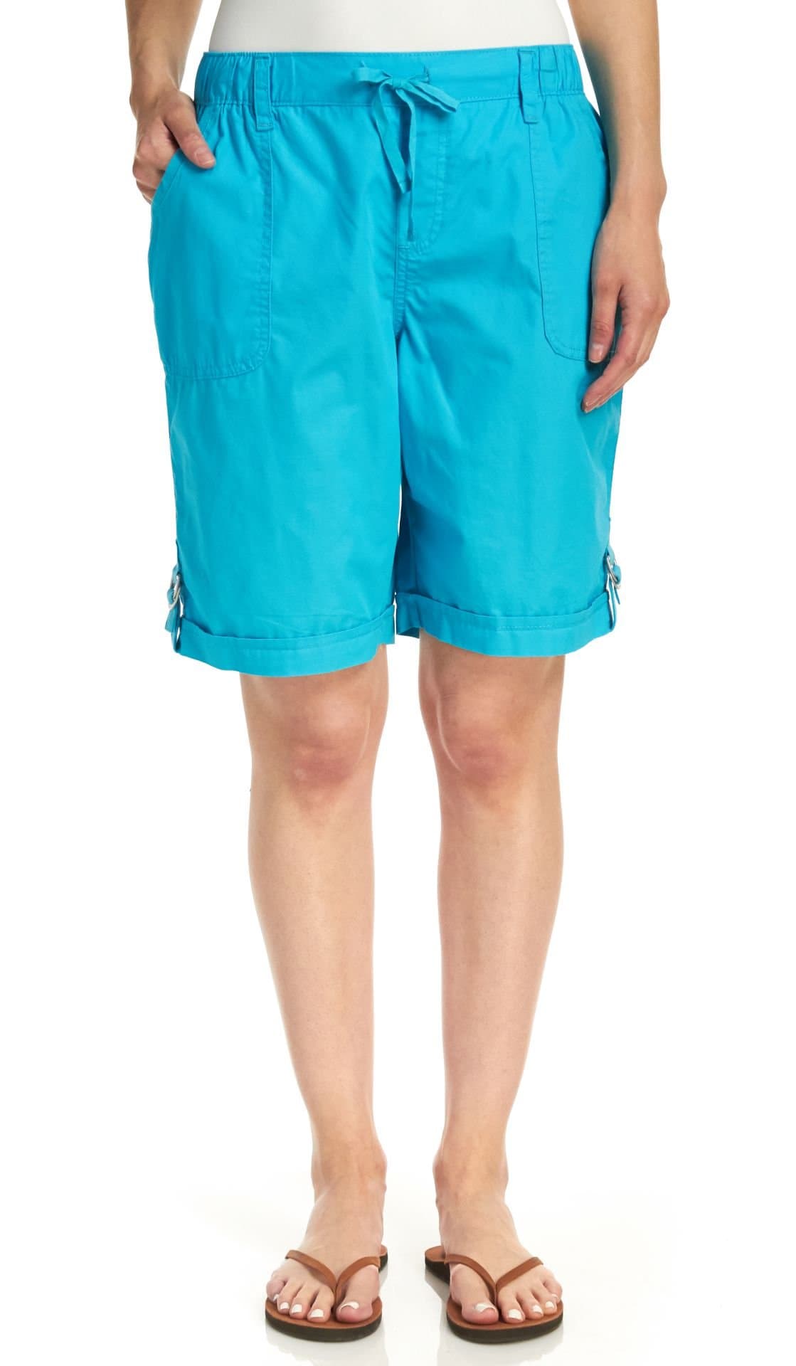 Erika Reagan Poplin Shorts 9 Inch With Tab Hem