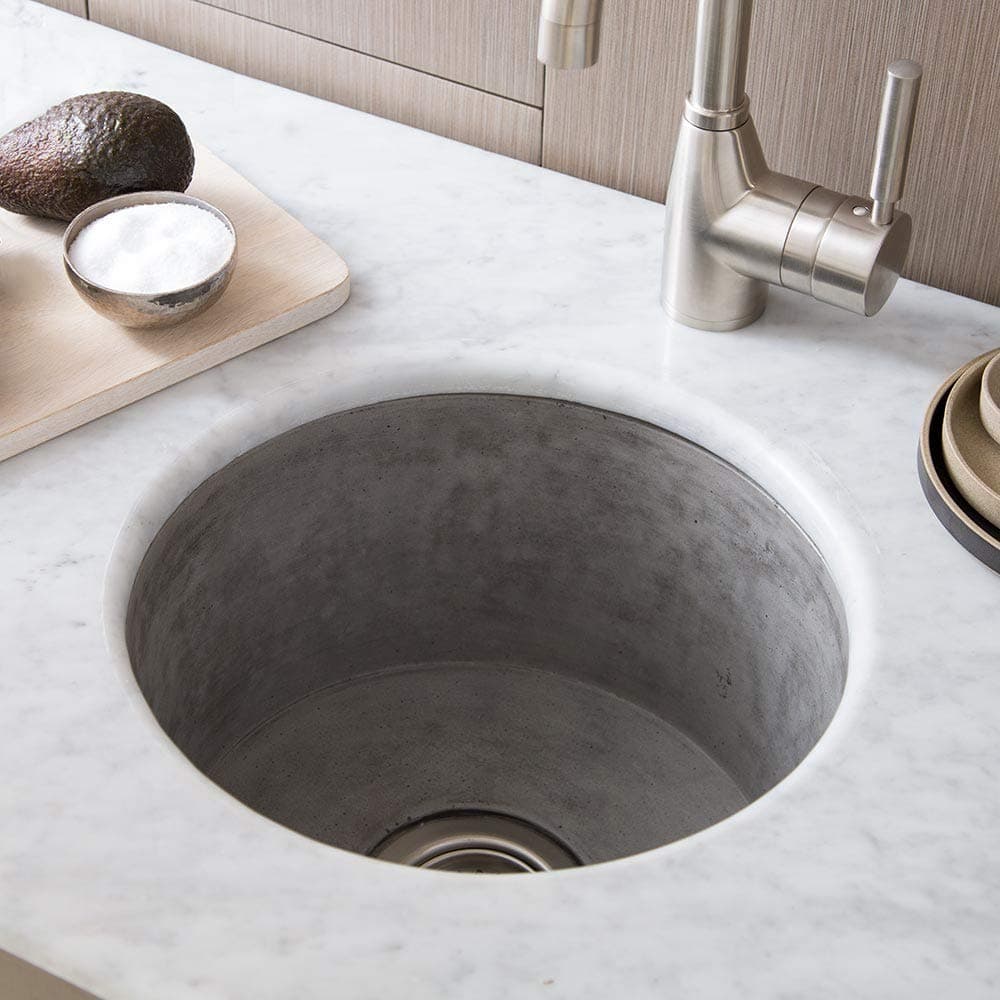 Native Trails NSB1607-A Olivos Native Stone Dual-Mount Bar/Prep Sink, Ash