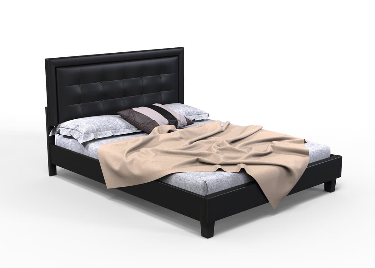 Forzza Justin Queen Size Bed (Black)