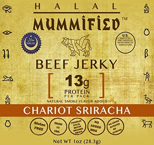 Mummified Jerky Halal Beef Jerky (Chariot Sriratcha, 25)