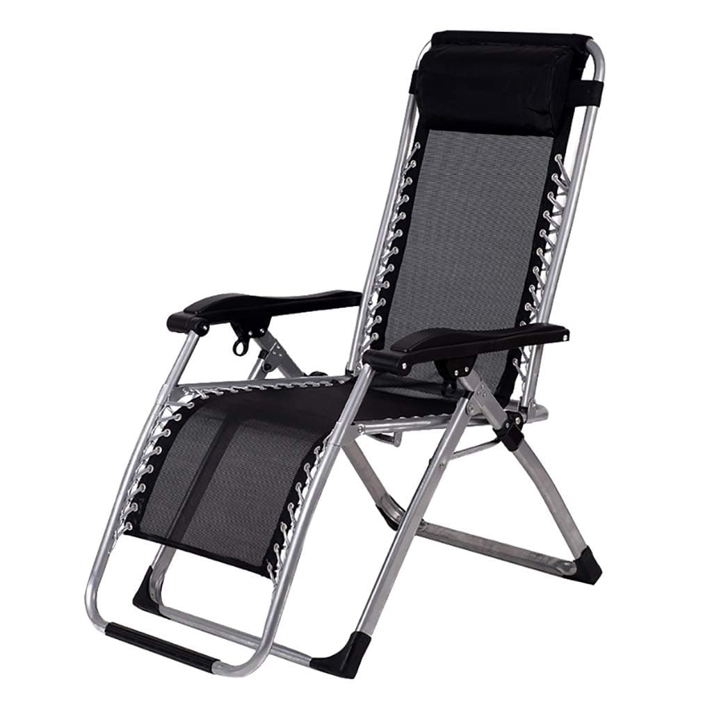 Heavy Duty Folding Adjustable Lounge Chair, Recliners Oversize Padded Zero Gravity, With Cotton Pad And Cool Rattan Mat, Ideal For Garden Pool Yard Beach