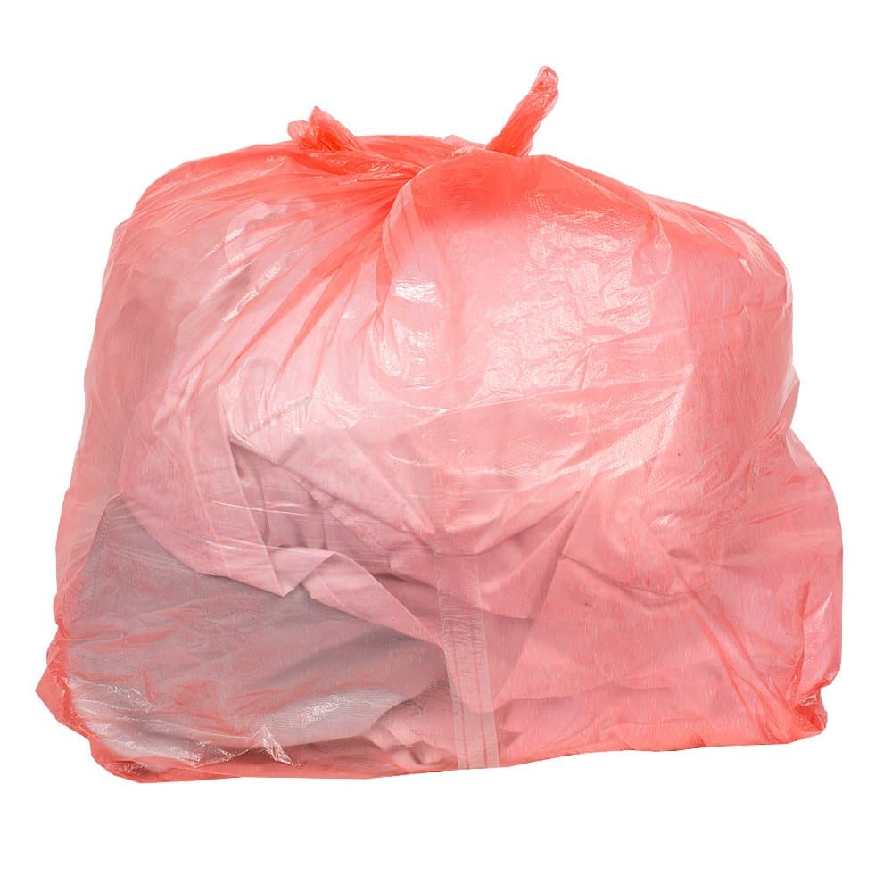 Red Soluble Strip Laundry Bags - 50 Pack