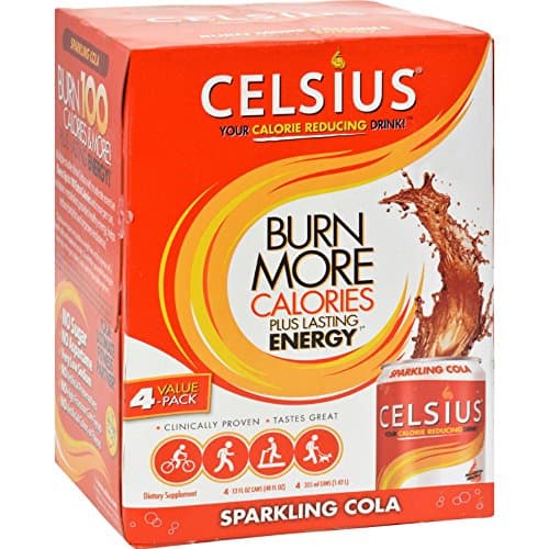 2Pack! Celsius Calorie Burning Drink - Sparkling Cola - 4/12 oz