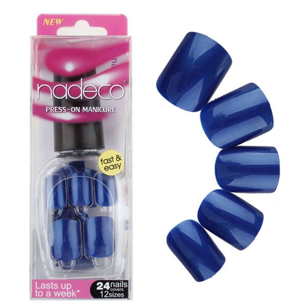 CLAVUZ Fake Nails False Nail Full Cover Tips Press On Nail Manicure Fashion Design Artificial Press On Tips Natural 24PCS Size