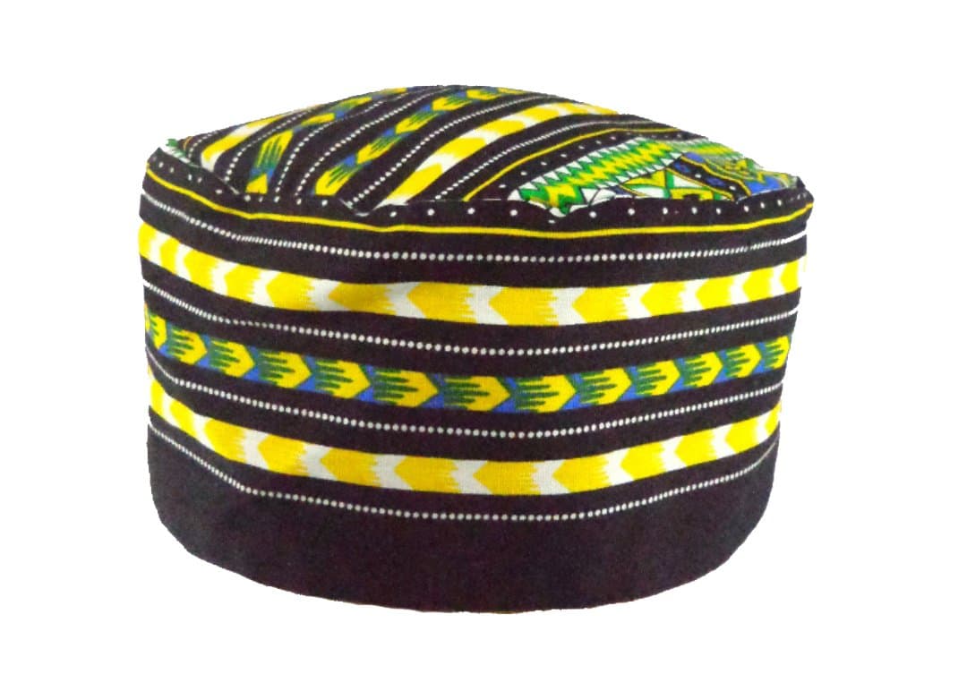 Vipada Handmade African Dashiki Hat Kente Pattern Kufi Kofi Hat Cap