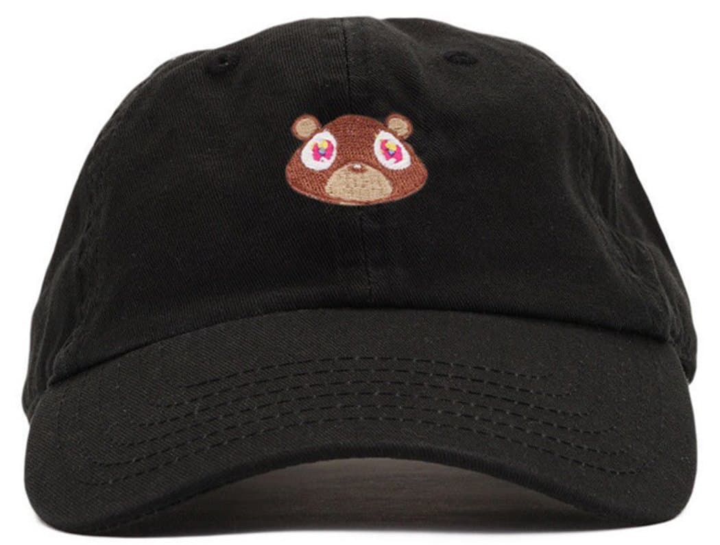 FGSS Mens Bear Print Adjustable Cotton Strapback Dad Hat Baseball Cap