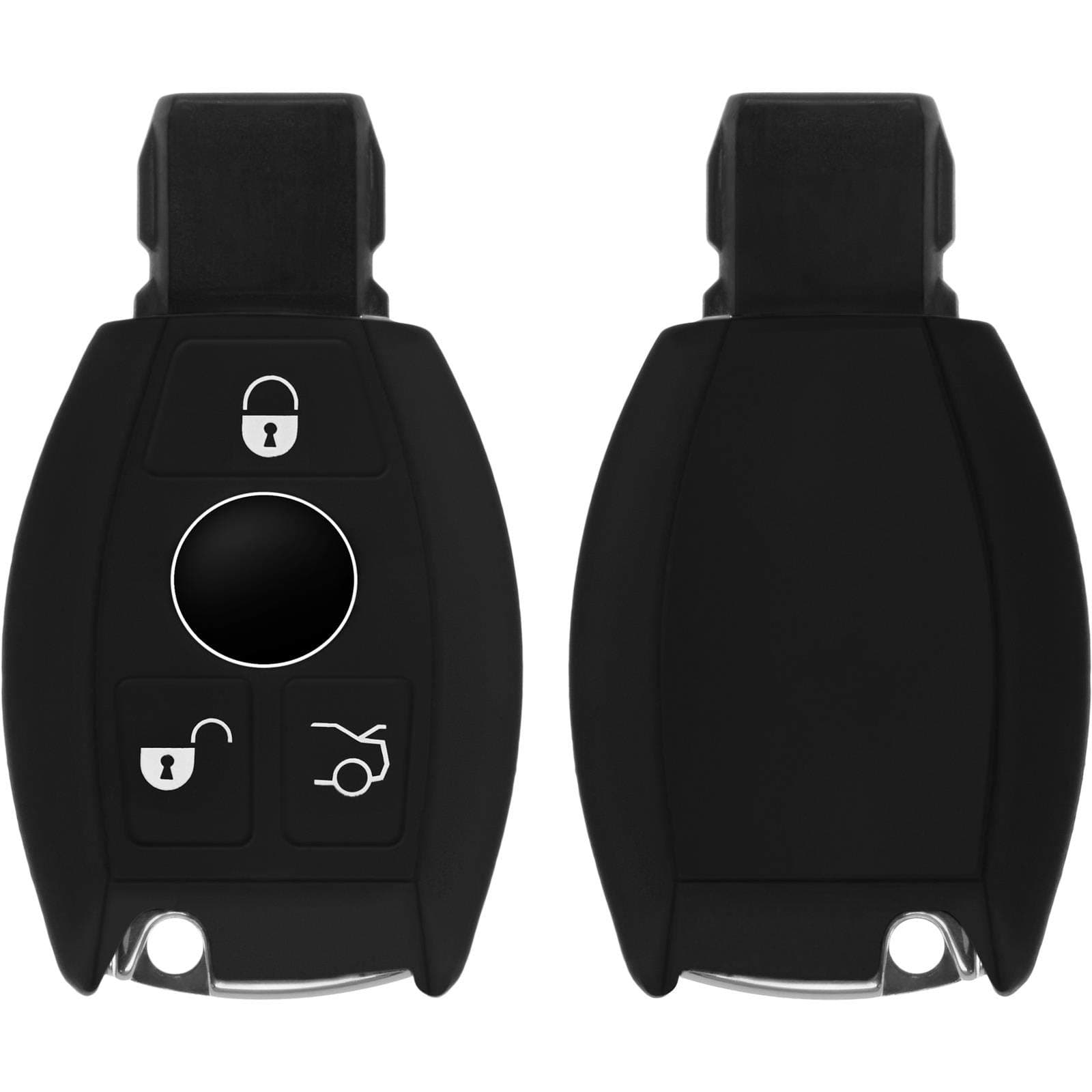 PhoneNatic car key silicone case for 3-button remote for Mercedes-Benz B Klasse in black 3-button