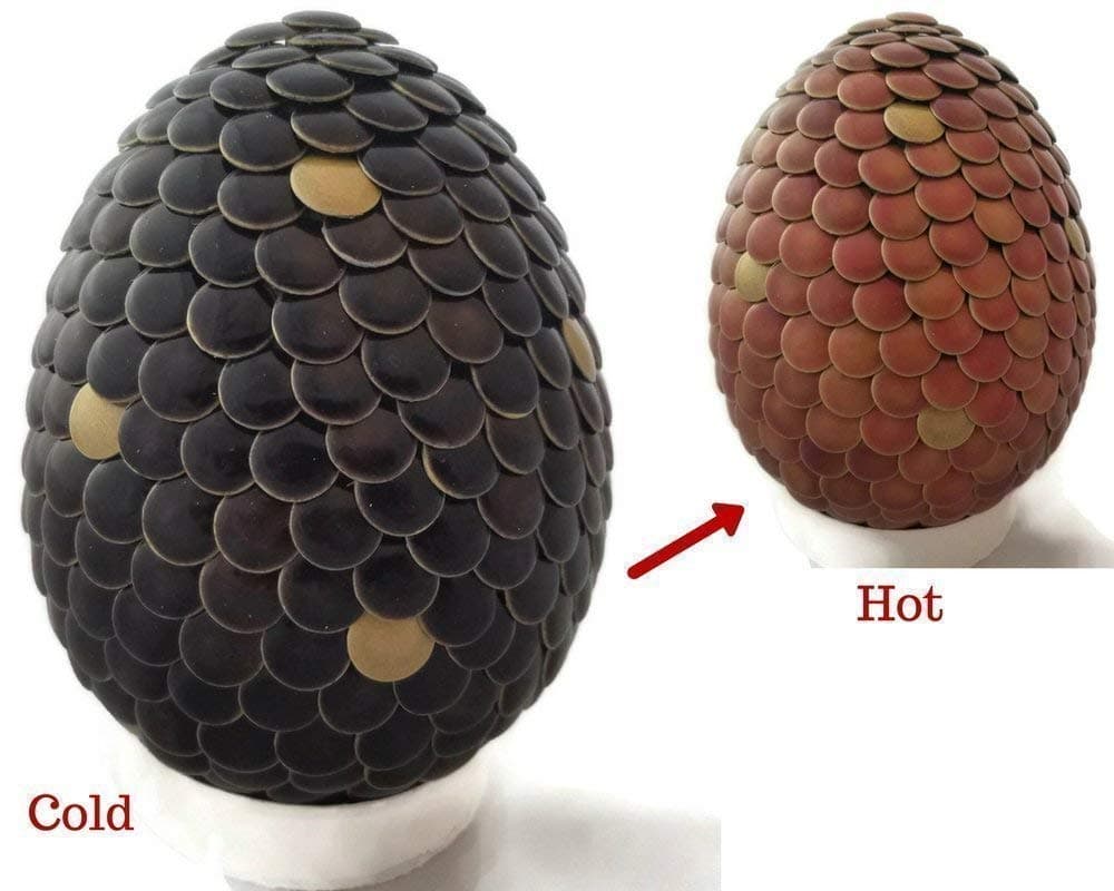 Dragon Egg Color Changing Black to Pink 4 inch