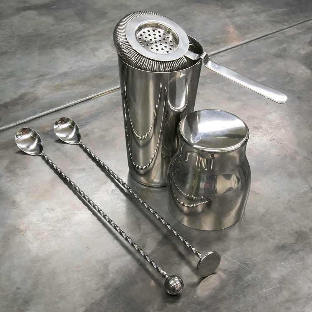 Urban Bar Calabrese Cocktail Set - Designer Barware Individually Gift Boxed - Made from Japanese Steel