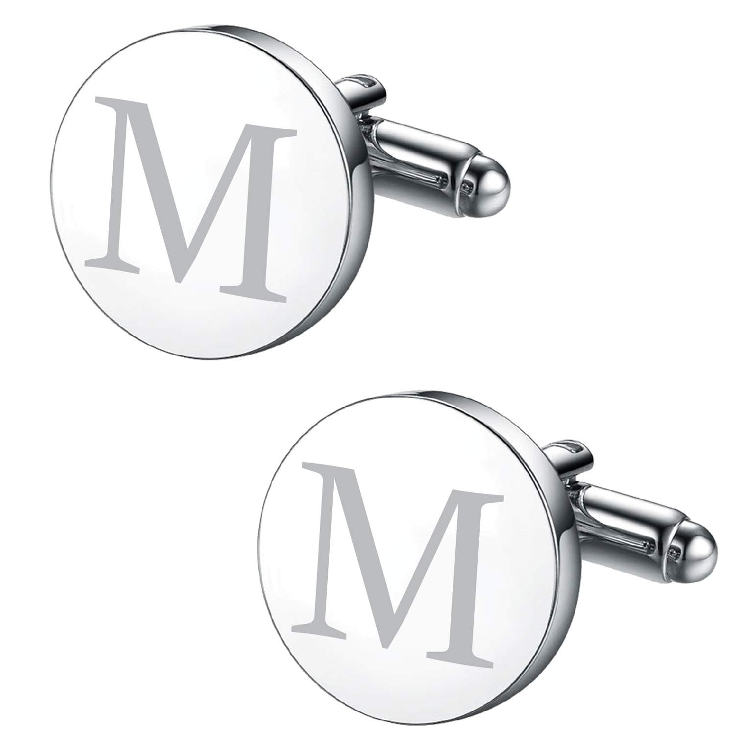 Mens Classic Initial Personalized Cufflinks Alphabet Letter Business Wedding Gift Shirts A-Z