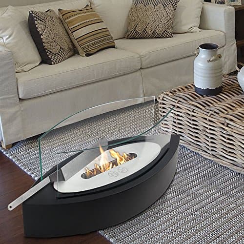 Wolfire Tabletop Ventless Ethanol Fireplace with Stainless Steel Burner