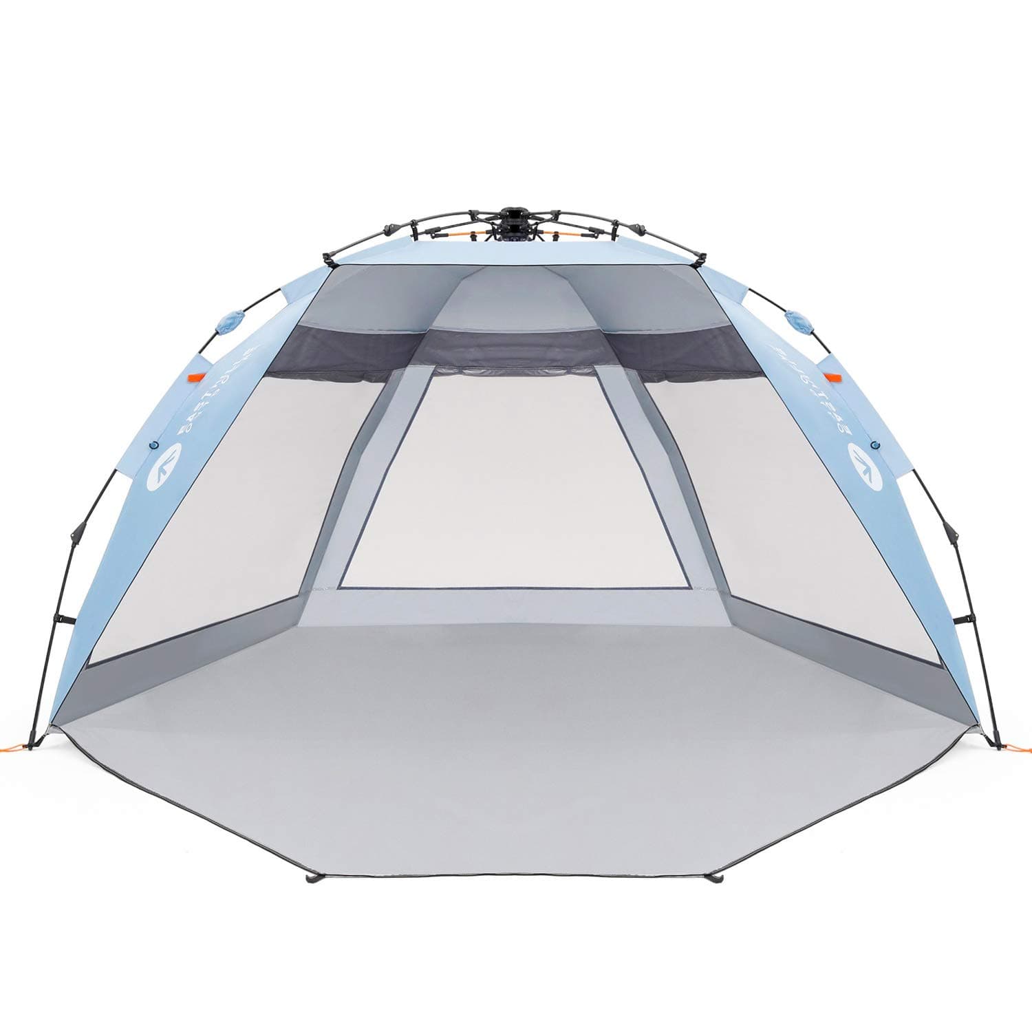 Easthills Outdoors Coastview Easy Setup Beach Tent UPF 50+ Extra Large Sun Shelter - Extended Zippered Porch Included