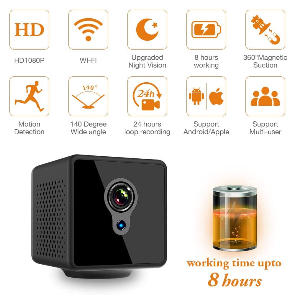Mini Spy Hidden Camera, Mica House 1080P Wireless Portable Camera