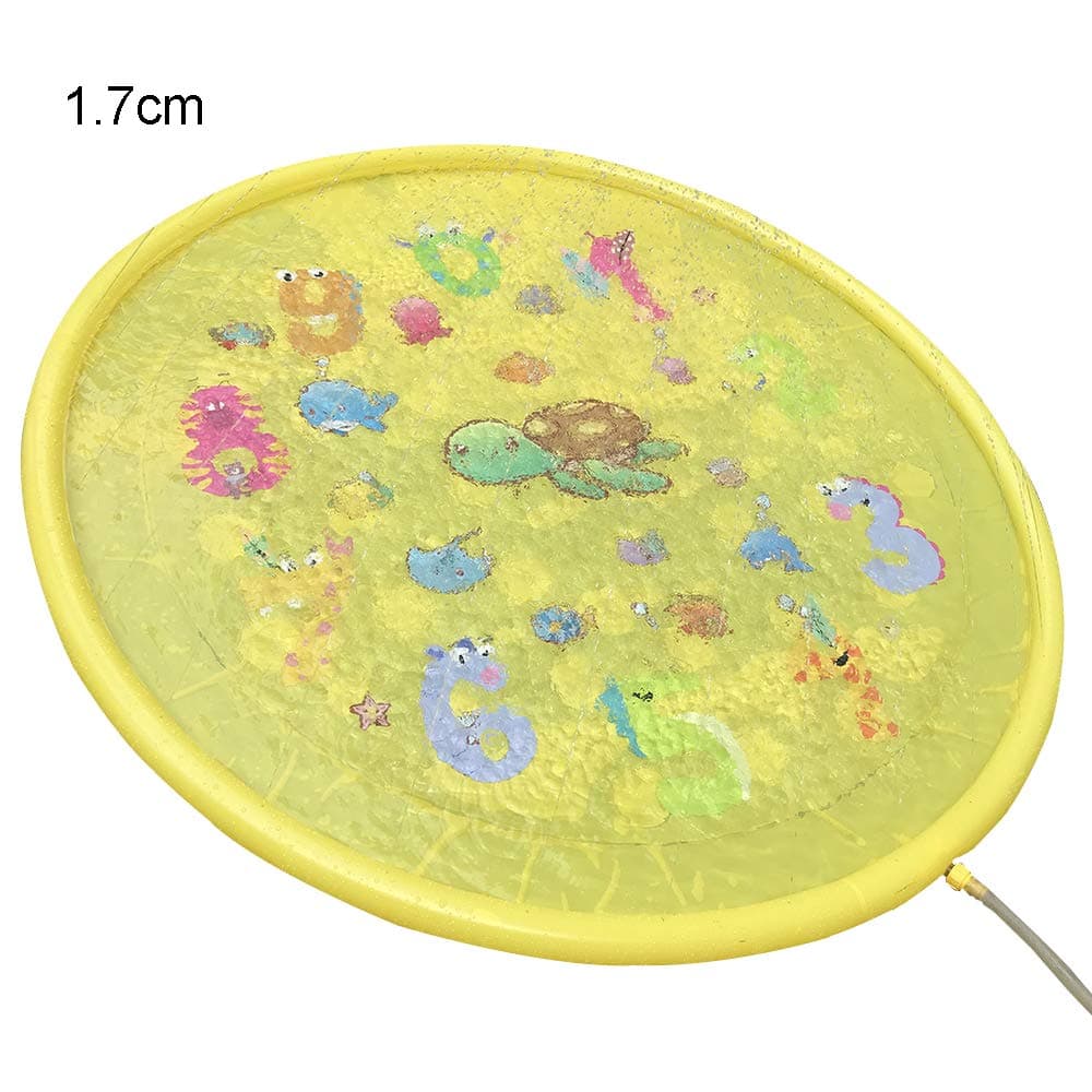 Yugust Sprinkle Splash Play Mat,Large Size Inflatable Water-Filled Pad Spray Water Game Toy for Kids Summer Outdoor Water Sport,67in/5.5ft