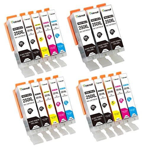 TekMall PGI250 CLI251 High Yield Replacement Ink Cartridges 3Sets+3Black (no Grey), Use for MX922 MG5520 MG6620 MG5420 MG5422 MG5522 MG5620 MG6320 MG6420 MG7120 MG7520 MX722 iP7220 iP8720 iX6820