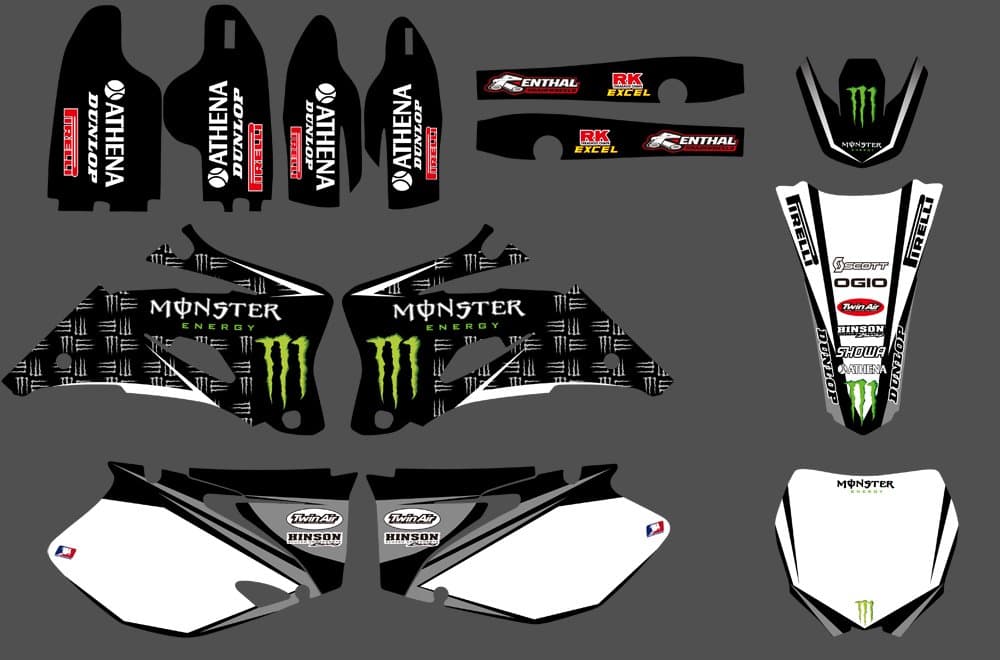 DST0130 Customized 3M Sticker Motorcross Graphic Motorcycle Decals Stickers Kit Graphics for Yamaha YZ250F YZ450F 2006 2007 2008 2009