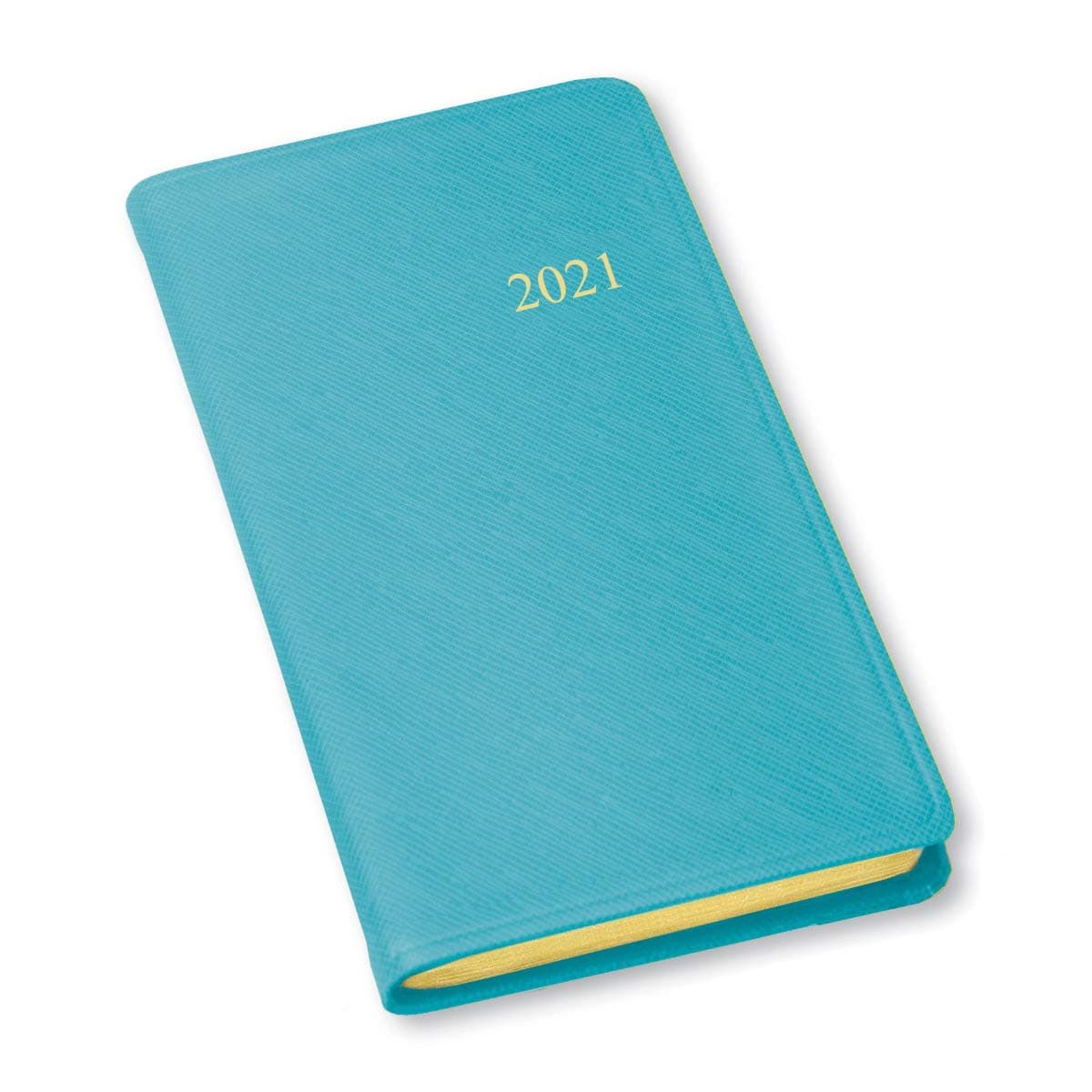 2021 Pocket Weekly Planner by Gallery Leather - Key West Turquoise, 6"x3.25"
