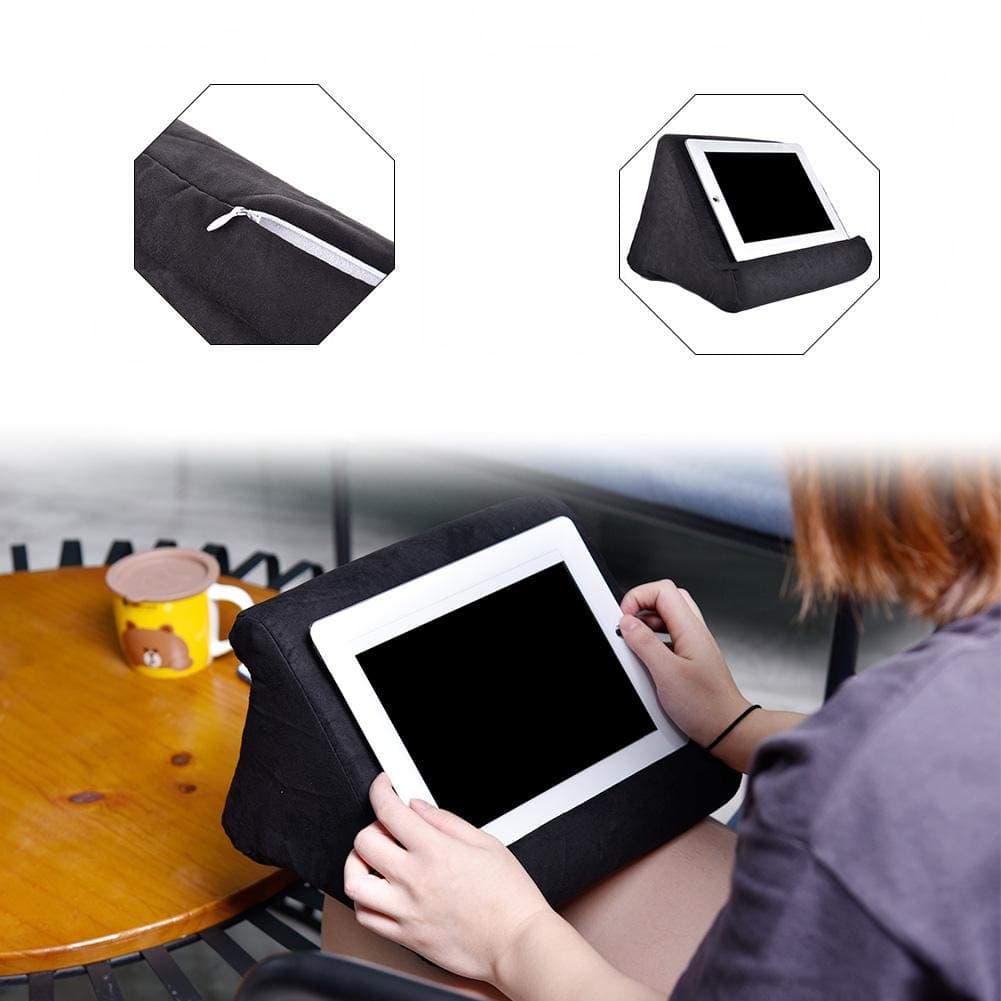 Tablet Pillow Stand for iPad,Tablet Stand Pillow Holder Lap Stand Mobile Phone Holder,Multi-angle Flat Soft Pillow Pad for eReaders, Smartphones, Books - Upgraded Small Size